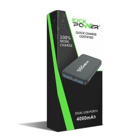 KickPOWER™ 4,000mAh Power Bank – Compact, Reliable Backup Power