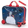 Ride-on Luggage, 26 L Capacity, 18 Inches Tow Along Toddler Carry on Luggage with Wheels, Adjustable Shoulder Strap