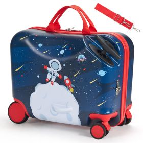 Ride-on Luggage, 26 L Capacity, 18 Inches Tow Along Toddler Carry on Luggage with Wheels, Adjustable Shoulder Strap