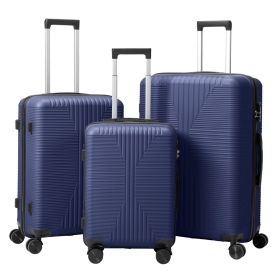 Non-TSA customs lock 3-in-1 PP trolley case, 20in, 24in, 28in, PP, navy blue