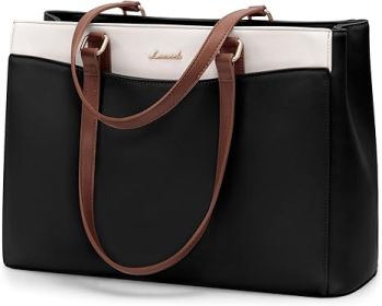 Laptop Tote Bag for Women, Work Bags Teacher Tote Bag, Waterproof Leather Computer Bag,