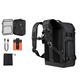 Vacuum Travel Backpack, 35L, Vacuum Seal Compression Travel Backpack with Air Pump, Multiple Pockets & Compartments