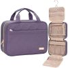 NISHEL Travel Toiletry Bag for women, Portable Hanging Organizer for Travel-Sized Shampoo, Conditioner, Brushes Set, Makeup Accessories, Medium Size