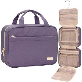 NISHEL Travel Toiletry Bag for women, Portable Hanging Organizer for Travel-Sized Shampoo, Conditioner, Brushes Set, Makeup Accessories, Medium Size