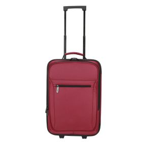 18" Softside Polyester Pilot Case Carry-on Luggage, Merlot