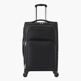 Softside Expandable Luggage with Spinner Wheels, 24-Inch Softside Checked Medium Luggage