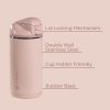 14oz Kids Insulated Stainless Steel Water Bottle, Dual Straw & Chug Lid, Leak-Resistant Locking Lid, Vented Cap, Cup Holder Friendly