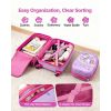 Kids Luggage Set, 2 Piece, 18 Inch Hardside Rolling Wheels Suitcase with Hard-Shell Backpack, Unicorn Kids Carry on Luggage Set