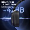 Headphones, Over Ear Bluetooth Wireless Headphones, 50H Playtime, Deep Bass, HiFi Stereo Sound, Lightweight Foldable for Travel