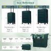 Luggage Sets 5 Piece with Front Opening, Hardside Expandable Carry On Suitcase Set with Double Spinner Wheel, Lightweight Travel Luggage with USB Port