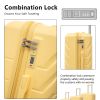 20"/24"/28" 3 pcs/set in ABS Spinner Wheel Luggage, Matching Color , With Combination Lock (Yellow)
