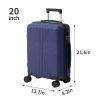 Non-TSA customs lock 3-in-1 PP trolley case, 20in, 24in, 28in, PP, navy blue