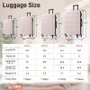 Hardshell Luggage Sets 6 Piece with 2 Bags,Carry on Suitcase with Handle Password Lock Double Spinner Wheels, Lightweight 16"+20"+24"+28" Luggages