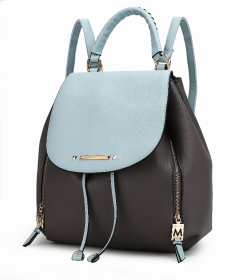 Kimberly Backpack (Color: Charcoal Light Blue)