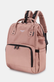 Himawari Waterproof and Anti-Theft Nylon Backpack Bag (Color: black, size: One size)