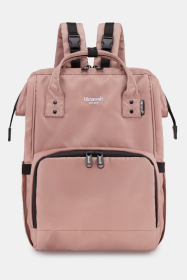 Himawari Waterproof and Anti-Theft Nylon Backpack Bag (Color: Khaki, size: One size)