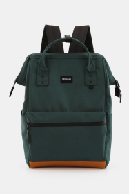 Himawari Waterproof Canvas Travel Backpack Bag with USB Port (Color: green, size: One size)