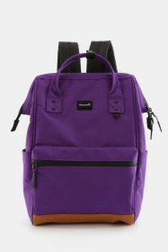 Himawari Waterproof Canvas Travel Backpack Bag with USB Port (Color: Purple, size: One size)