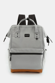 Himawari Waterproof Canvas Travel Backpack Bag with USB Port (Color: Gray, size: One size)