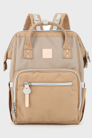 Himawari Waterproof Canvas Backpack Bag with Side Pockets (Color: Mocha, size: One size)