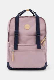 Himawari Waterproof Canvas Backpack Bag with Side Pockets (Color: Light  Mauve, size: One size)