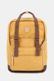 Himawari Waterproof Canvas Backpack Bag with Side Pockets (Color: yellow, size: One size)