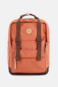 Himawari Waterproof Canvas Backpack Bag with Side Pockets (Color: Orange, size: One size)