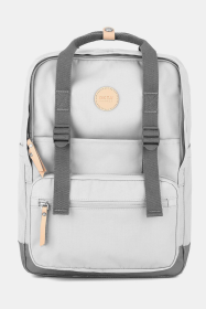 Himawari Waterproof Canvas Backpack Bag with Side Pockets (Color: Light Gray, size: One size)