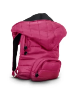 Puffer Series - Hooded Backpack - Water-repellent (Color: Jam)
