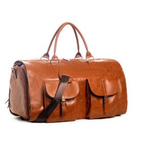 Portable Folding Outdoor Multifunctional Luggage Bag (Option: Brown-56cm×33cm×32cm)