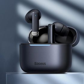 E9 Wireless Earphone Bluetooth 5.3 with 4-mics ENC True Wireless Headphone Noise Canceling Gaming Sport HiFi Earbud (Color: black, Ships From: China)