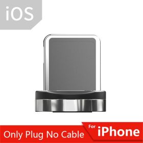 Essager 540 Rotate 3A Fast Charging Magnetic Cable Micro USB Type C Cable For iPhone Xiaomi Magnet Charger Phone Data Wire Cord (Color: Only iOS Plug, Length: 0 5m)
