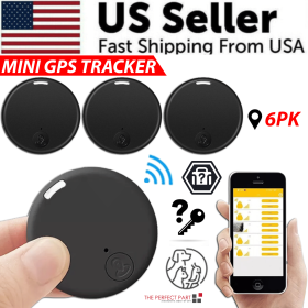 Bluetooth Mini GPS Tracking Air Key Tag Child Pet Finder Tracker Location Device (Pack: 6 Pack)