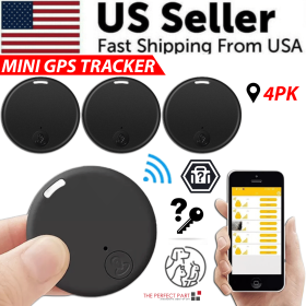 Bluetooth Mini GPS Tracking Air Key Tag Child Pet Finder Tracker Location Device (Pack: 4 Pack)