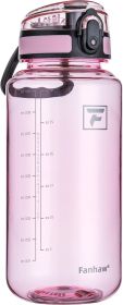 32 Oz Clear Tritan Water Bottle, BPA-Free & Leak-Proof, Wide Mouth with Anti-dust Chug Lid, Reusable Plastic Bottle for Gym, Travel (Color: Cherry Blossom)