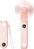 Portable Handheld Mini Fan with LED Display, 3-in-1 Personal Foldable USB Rechargeable Hand Held Fan & Flashlight for Travel, Lash Eyelash