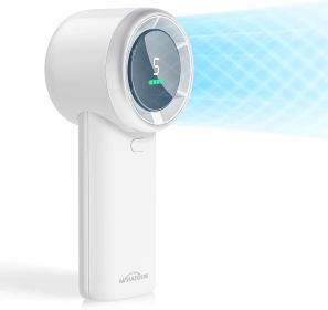 Portable Handheld Mini Fan: High Speed Cooling Fan, 10 Hours Battery Life, USB Rechargeable, Small Essentials for Women, Beach Travel, Vacation (Color: White)
