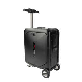 BEKE Smart Electric Luggage Rideable 20-inch With Electric Lifting Handles And Foot Pedals App Control (Color: black)