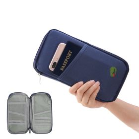 Portable Travel Passport Wallet for Business Trip Daily Use (Color: Royal Blue, Type: Travel Supplies)