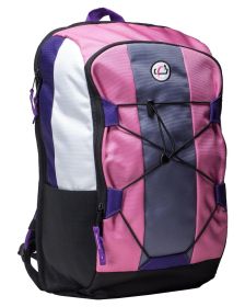 X-Pack - Bungee Cord Exterior + Raised 13" Laptop Protection Pocket (Color: pink)