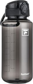 32 Oz Clear Tritan Water Bottle, BPA-Free & Leak-Proof, Wide Mouth with Anti-dust Chug Lid, Reusable Plastic Bottle for Gym, Travel (Color: black)