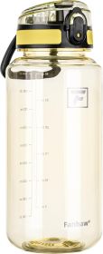 32 Oz Clear Tritan Water Bottle, BPA-Free & Leak-Proof, Wide Mouth with Anti-dust Chug Lid, Reusable Plastic Bottle for Gym, Travel (Color: Imperial Yellow)