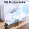 Rechargeable USB Desk Fan, Quiet Table Fan with Turbo Airflow, 100 Speeds, Digital Display, 90° Rotating