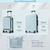 Front Opening Luggage Set 3 Piece, Hardside Carry on Suitcase with USB Port, Expandable Luggage with Handle Bag Spinner Wheels TSA Lock