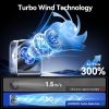 Rechargeable USB Desk Fan, Quiet Table Fan with Turbo Airflow, 100 Speeds, Digital Display, 90° Rotating