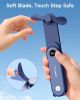 Portable Handheld Mini Fan with LED Display, 3-in-1 Personal Foldable USB Rechargeable Hand Held Fan & Flashlight for Travel, Lash Eyelash