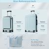 Front Opening Luggage Set 3 Piece, Hardside Carry on Suitcase with USB Port, Expandable Luggage with Handle Bag Spinner Wheels TSA Lock